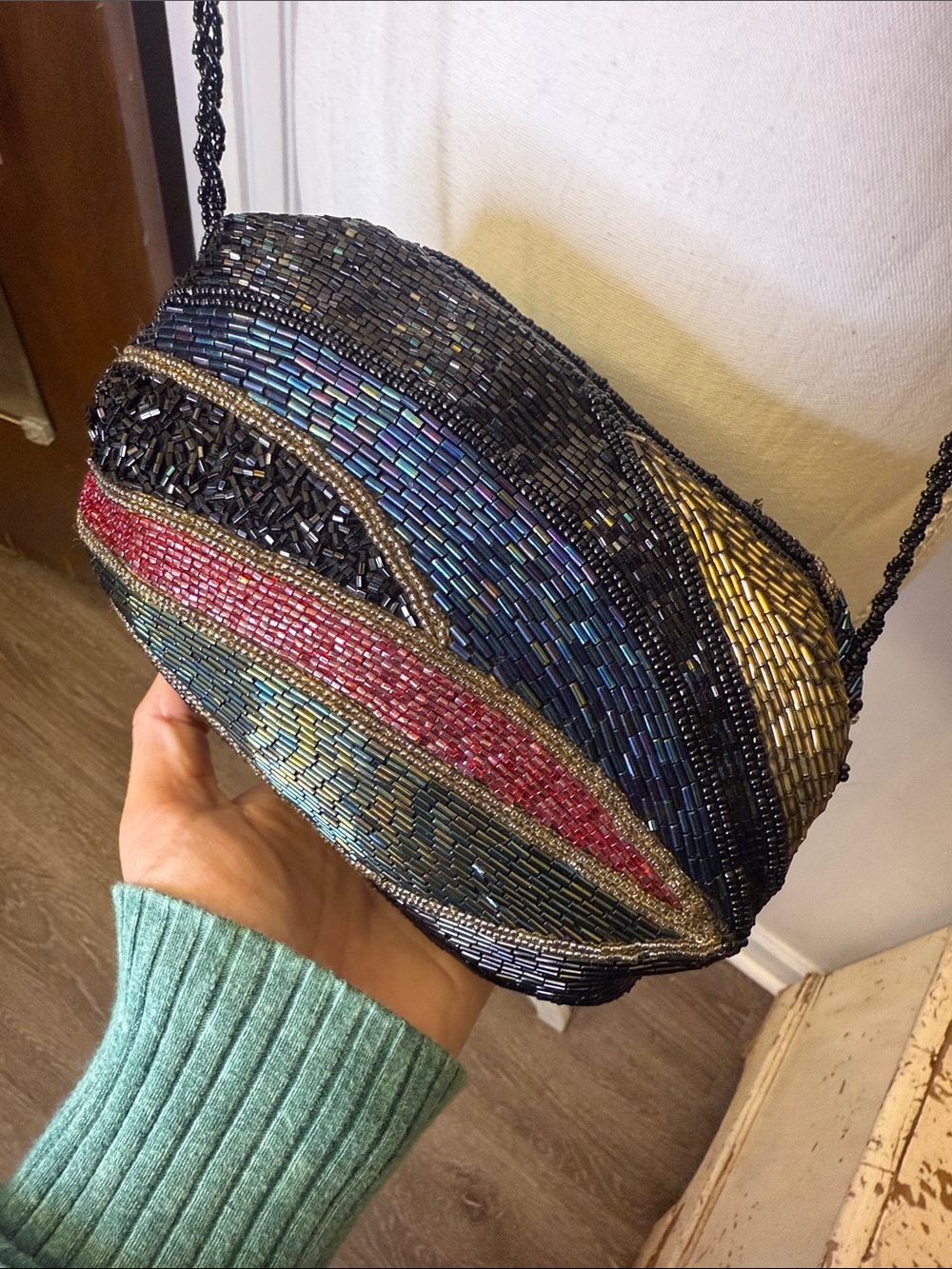 Source Unknown Beaded Wristlet Clutch - Black, Blue, Pink, Gold